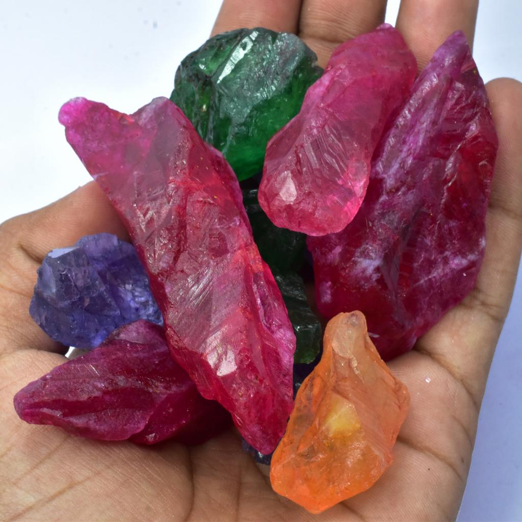 Natural Mix Sapphire 135 Ct Rough Earth Mined CERTIFIED Loose Gems Uncut Rough