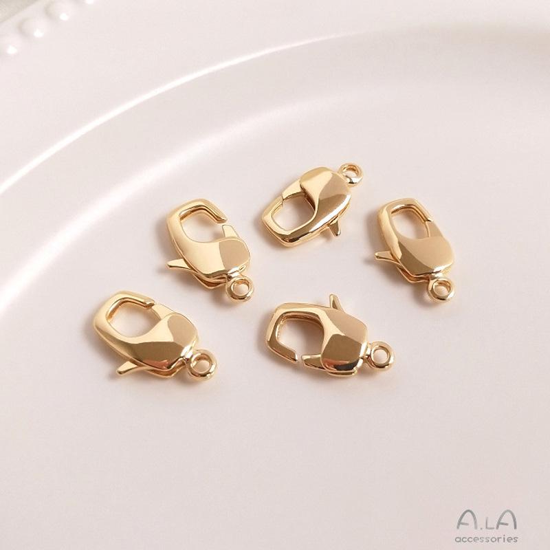 14K Gold Filled Crab Claw & Fish Tail Clasp for DIY Bracelets & Necklaces