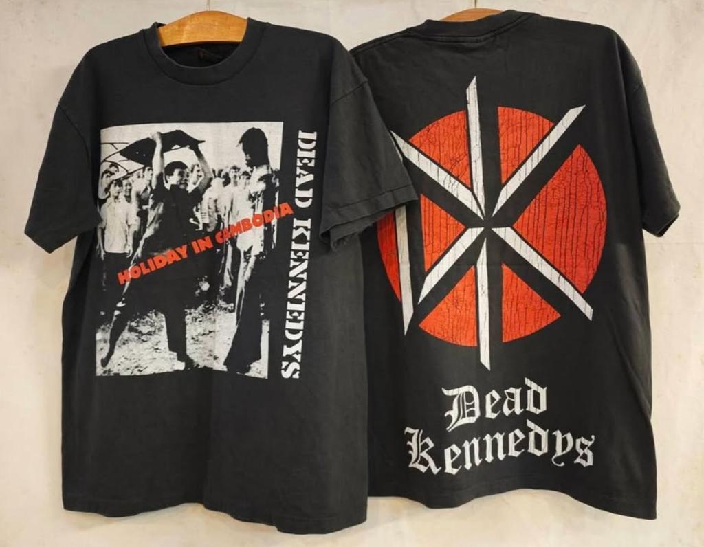 Dead Kennedys Vintage Band Tee Holiday In Cambodia Rare Graphic XL Shirt REPRINT