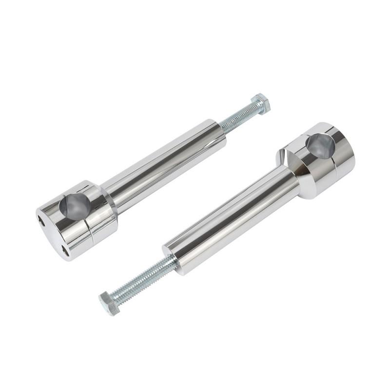 Aluminum Handlebar Risers Cruiser Chopper Bobber Motorcycles 22mm 25mm Black Chrome Finish
