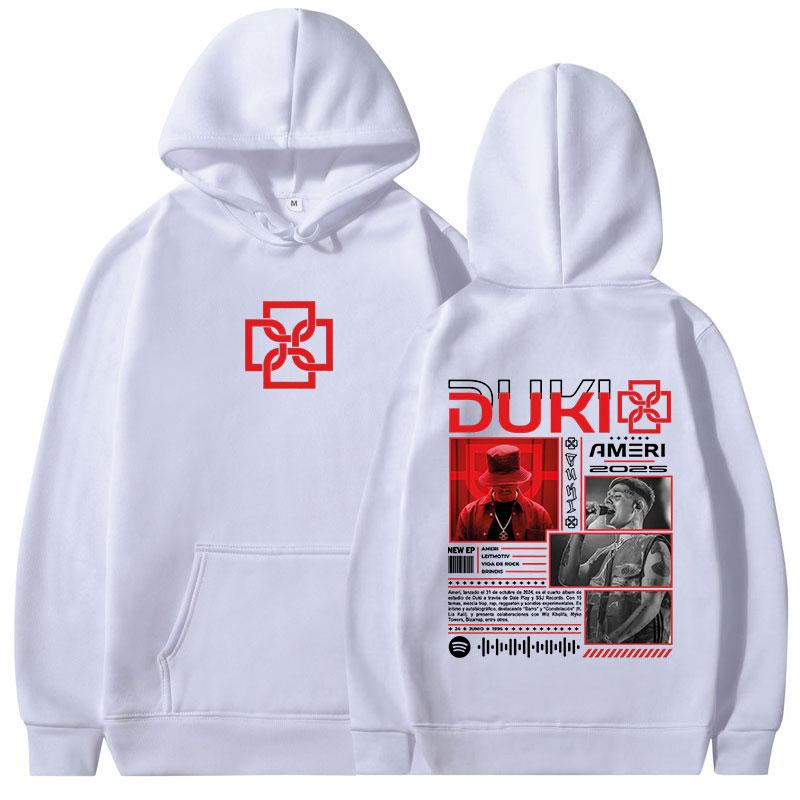 Rapper Duki Ameri World Tour  Hoodies Men's Women Fleece Casual Oversized Sweatshirt Fashion Hip Hop Long Sleeve Pullovers