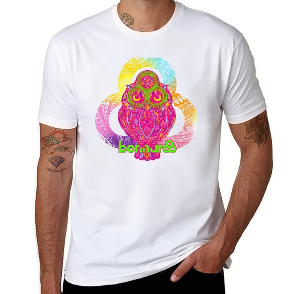 Bonnaroo Eulen-T-Shirt T-Shirts mit Drucken T-Shirt personalisiert Herren T-Shirts Baumwolle T-Shirt