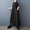 Short Sleeve Plus Size Vintage New In Dresses for Women Casual Loose Long Summer Dress