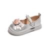 Girls' Round-Toe Floral Leather Shoes, 2026 Spring/Autumn Collection, Versatile Korean Style, Fashionable Princess Shoes for Little Girls