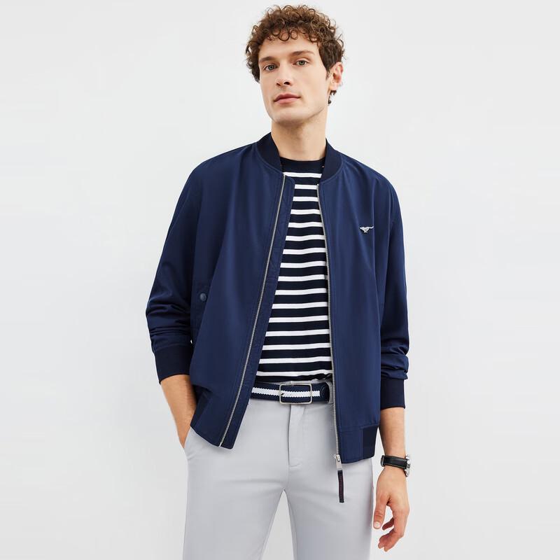 SEPTWOLVES Men's Baseball Collar Tencel Blend Jacket