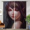 Blackout Kitchen Curtains for Living Room Curtain Female Elf Home Interior Curtains 2 Pieces Shades Tulle for Bedroom Partition