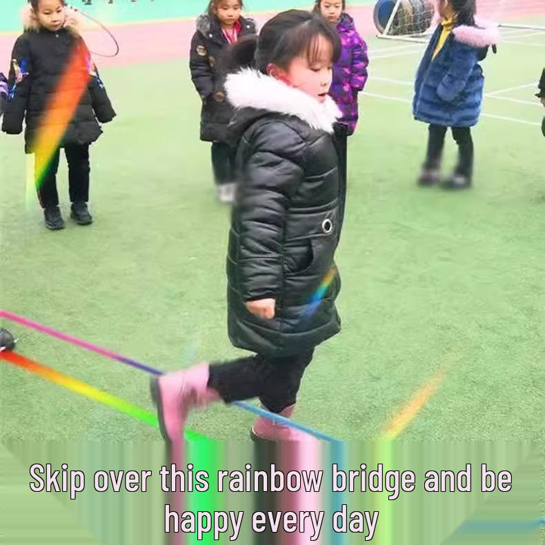 Retro 80s High-Elasticity Rubber Jump Rope for Kids - Durable Nostalgic Playground Essential