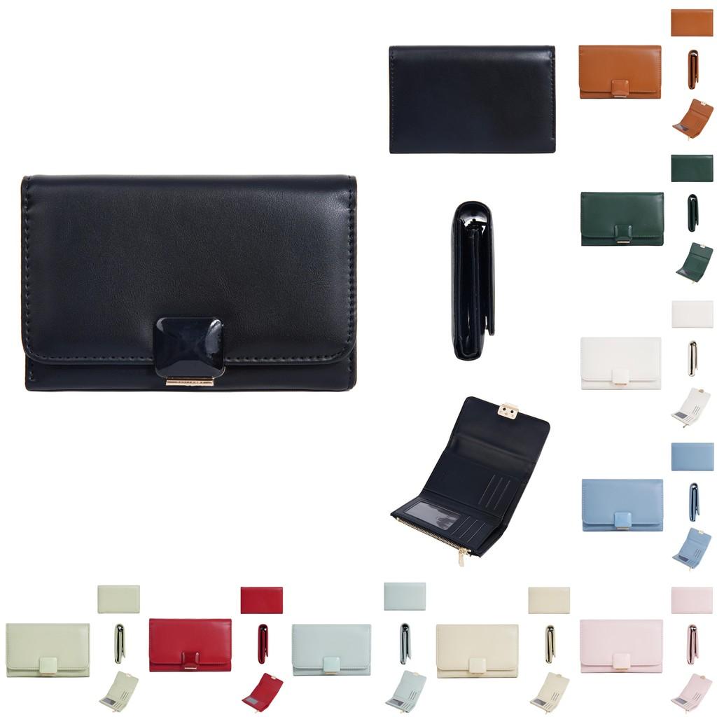 Ladies Wallet Card Holder Pu Leather Zipper Long Style For Daily Use