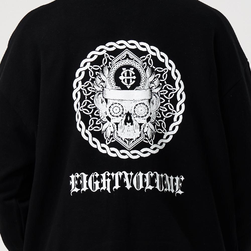 Eightvolume Ev Mandala Skull Zip-Up Hoodie