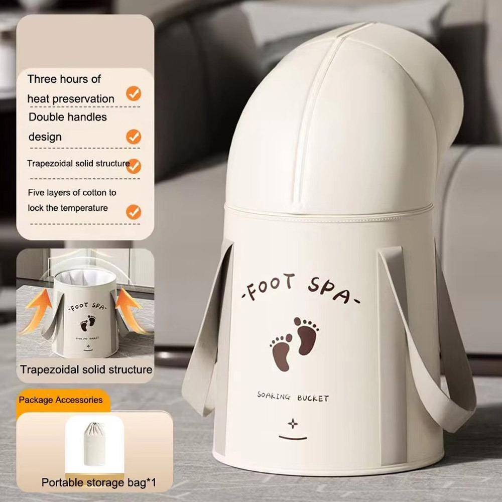 Thickened Foot Bath Bucket Collapsible Foot Soak Bucket Multifunctional Foot Washing Bag  Travel