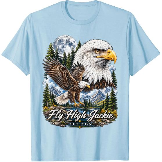 Fly High Jackie, Jackie and Shadow Bald Eagle for Men Women T-Shirt