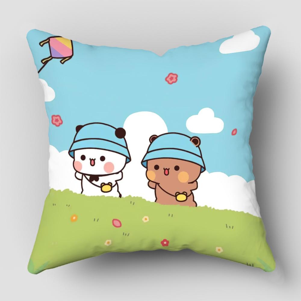 Bubu Dudu Pillowcase Cute Cartoon Bear Pillowcase Living Room Sofa Cushion Cover Bedroom Home Decoration Children's Gift