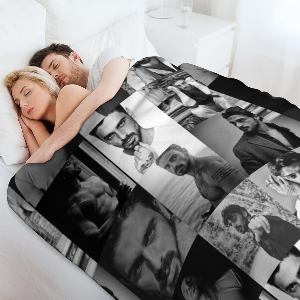 Michele Morrone Throw Blanket Giant Sofa decorative Polar Blankets