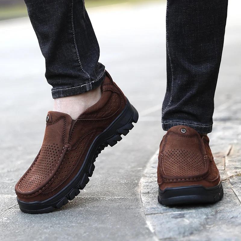 Модные мужские мокасины из натуральной кожи — фото 3