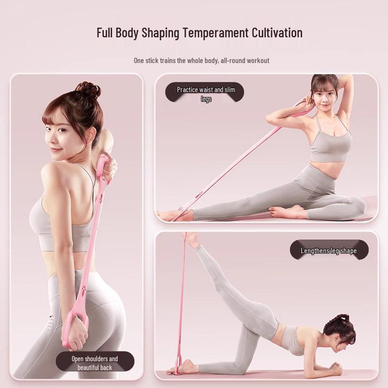 8-Shape Elastic Resistance Band for Women's Yoga, Shoulder, and Back Stretching