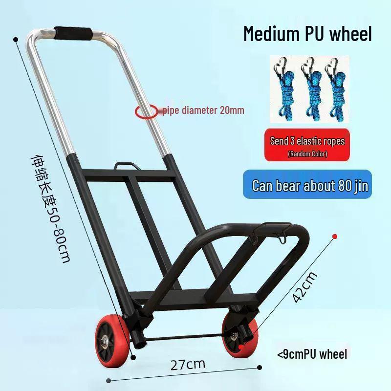 Foldable Handcart for Shopping and Luggage Transport