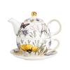 Elegant Floral Dream Coffee & Tea Set: Mother-Child Pot with Gift-Ready Cup & Saucer