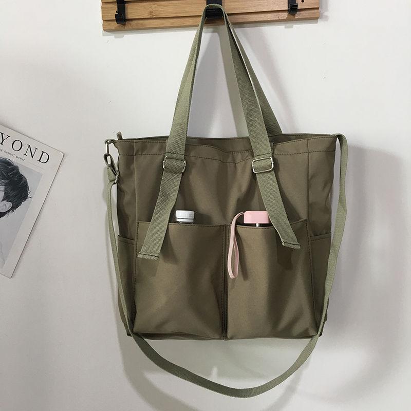 Female Simple Shoppers Bags Fashion Zipper Oxford Shoulder Handbags Waterproof Large Capacity Women's Brand Crossbody Tote Bags