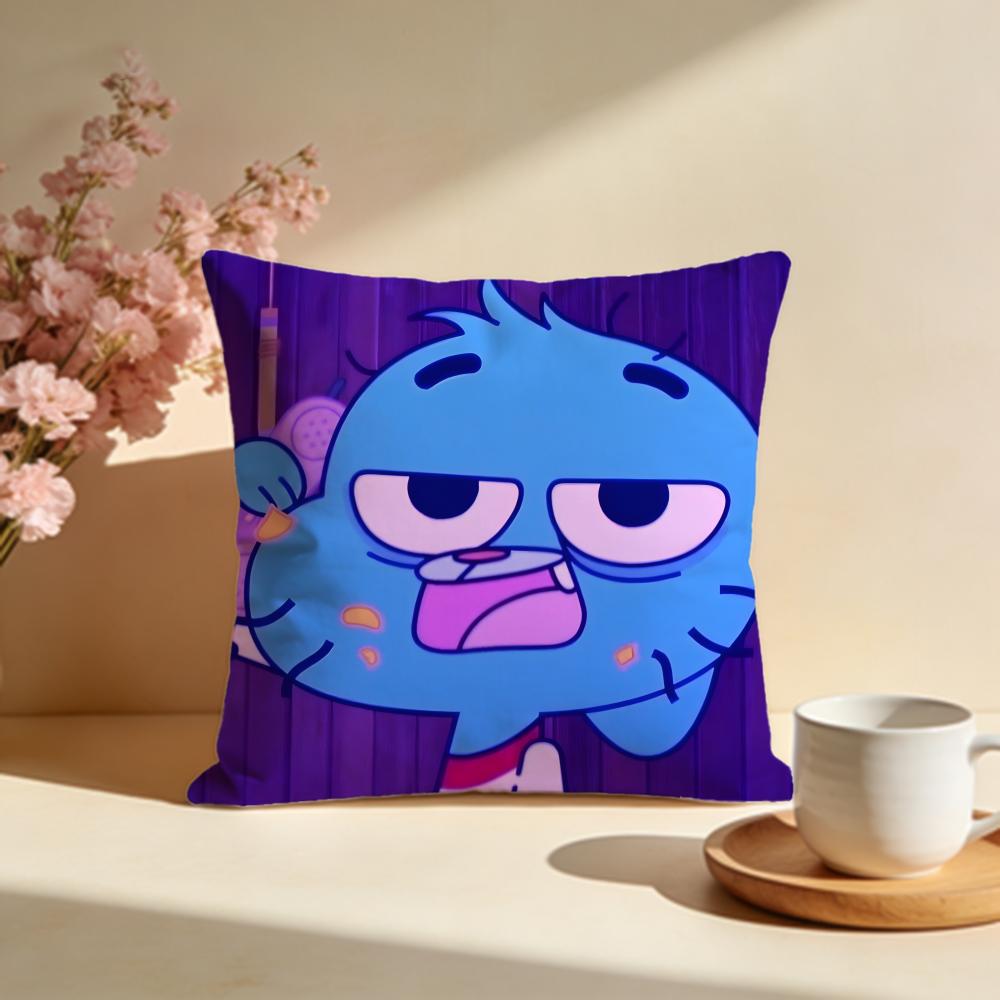 Stylish TThe Amazing World of Gumballable Cushion Cover Stylish Washable Pillow Cover Ideal for Couch Bedroom Car Decoration