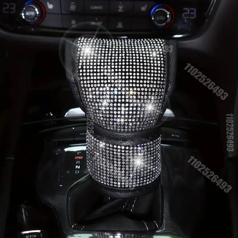 Full Drill Car Steering Wheel Cover Airbag Cover Cup Mat One Touch Start Button Automobile Safety Belt Accessories Shoulder Prot