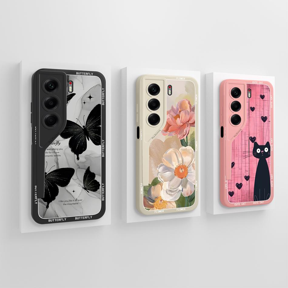 For Tecno Camon 40 Pro Phone Case Trendy Creative Soft High Quality Liquid Silicone Back Cover For Camon40 Pro 4G Durable Bumper