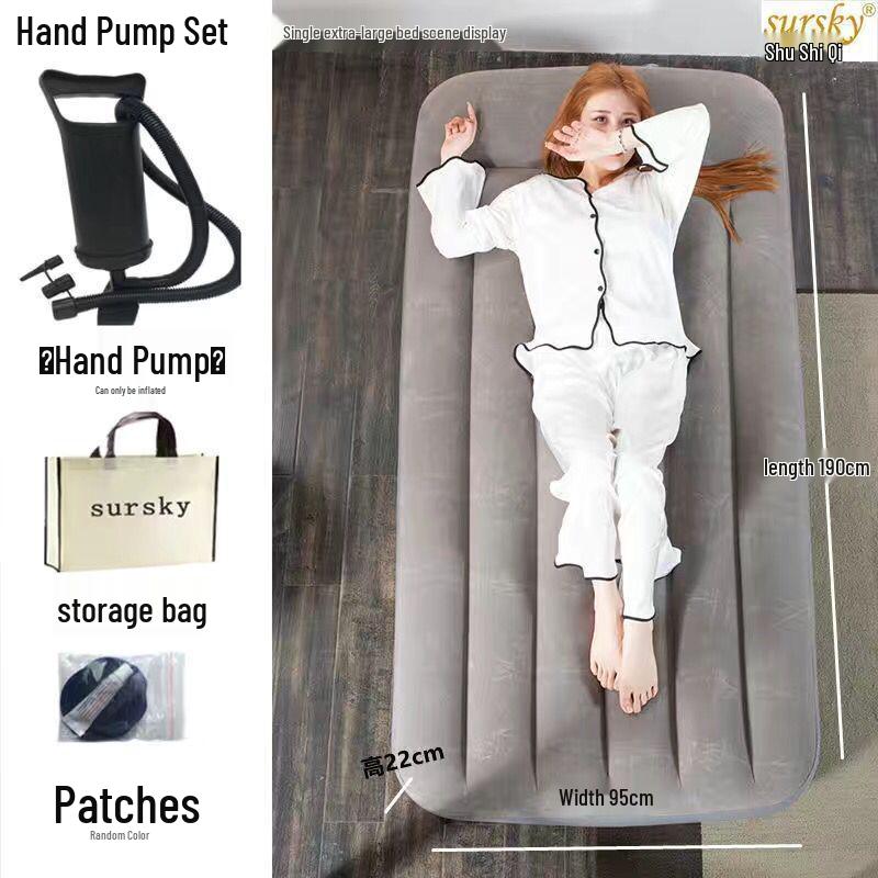 Einzelne faltbare aufblasbare Luftmatratze für Camping und Wohnheim