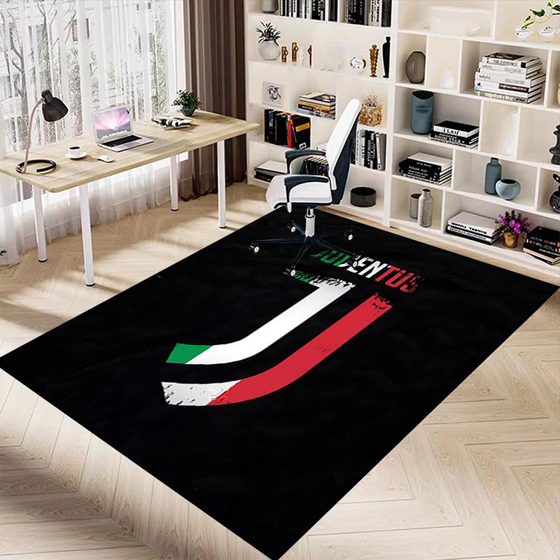 Vintage Juventus Football Logo Carpet For Playroom Bedroom Living Room Sofa Home Decor Kids Game Area Rug Nonslip Floor Mat