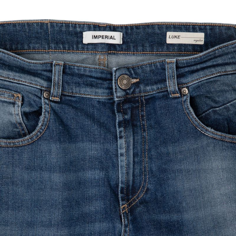 Men's Dark Denim Ripped Effect Jeans IMPERIAL