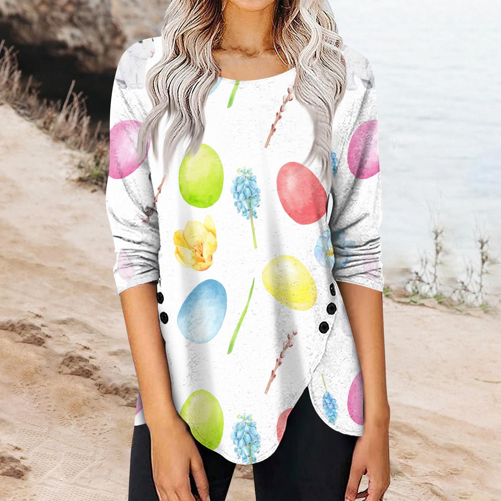 

Рубашки с длинным рукавом для женщин, футболки с принтом, блузки, повседневные топы на пуговицах нестандартной формы, пуловер XL белый