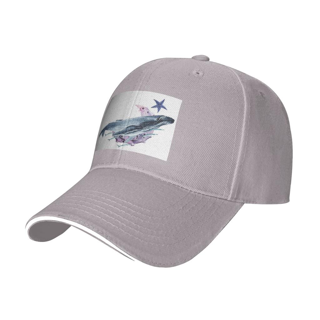 Orca Whale And Dolphin Marine Life Cap Casual Baseball Caps Adjustable Hat Hip Hop Summer Unisex Baseball Hats Customizable