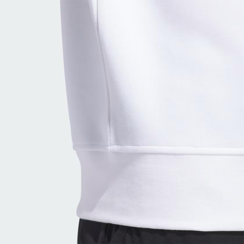 Adidas Simple Round Neck Sports Embroidered Pullover Sweatshirt Men Sweatshirt White IU4517