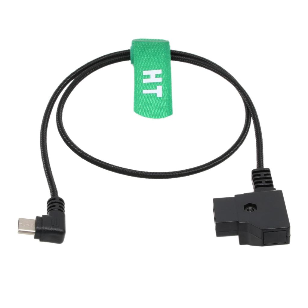 HangTon Stromkabel D-tap zu USB Typ C für Tilta Nucleus Nano II, DJI Focus Pro Motor, SDR Übertragung, V-Mount Akku, Rechtwinklig 90 Grad, USB