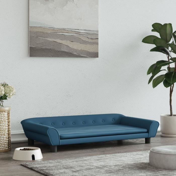 Dog Bed - Unspecified - 100x50x21 Cm - Blue Velvet - Suitable for Small Dogs