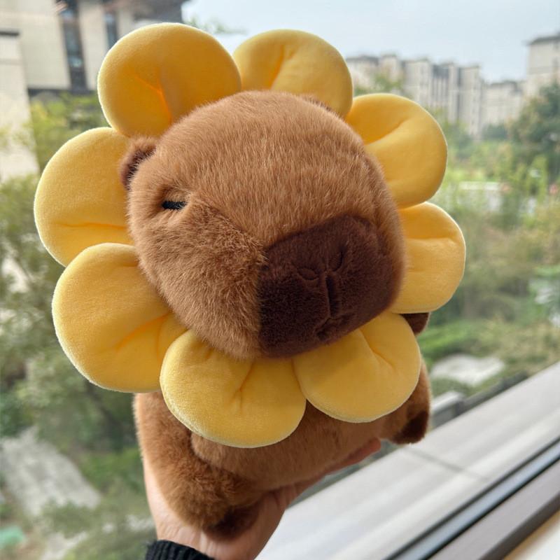 Sun Flower Cute Capybara Plush Toy Cartoon Girl Children Birthday Gift Holiday