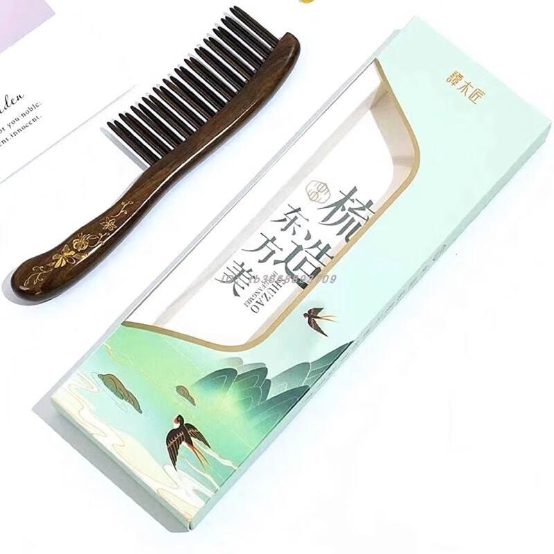 Коричневая гребень-расческа Mujiang с деревянными зубьями