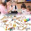 Rattles Wooden Baby Toys Grasp Play Game Teething Kids Toy Bed Bell Sand Hammer Educational Toy Musical Instruments For Children