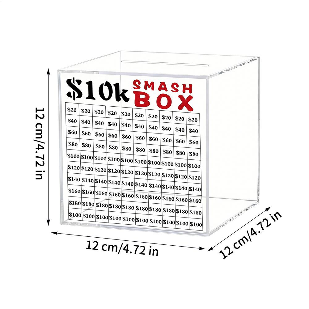 

Акрилевая копилка Денежный ящик для взрослых Требует разбиения для открытия Деревянные копилки Долговечная копилка Копилка для учебы