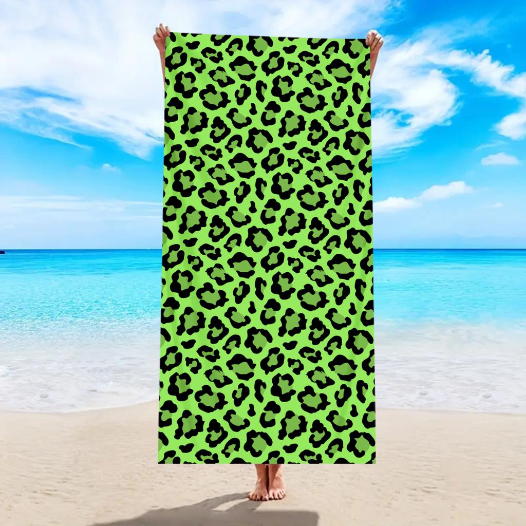 1 Stück Mode-Leopardenmuster großes Strandtuch, multifunktionales Strandtuch für Sport, Schwimmen, Yoga, Camping