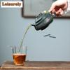 111ml Yixing Purple Clay Teapots Handmade Ruyi Pine Crane Pot Raw Ore Blackish Green Mud Kettle With Filter Zisha Tea Set Gift