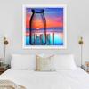 5D DIY Diamond Painting Sunset Bottle View Diamond Embroidery  Cross Stitch Full Round Drill Manual Art Home Decor Gift