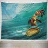 Interesting Tapestry Surfing Chicken Wall Hanging Fabric Home Decor Dormitory Background Cloth Gift Ideas Birthday Gift  Concert