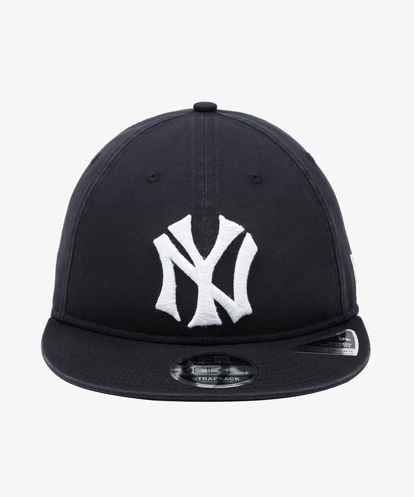 NEW ERA Mlb Cooperstown New York Yankees Big Logo Retro Crown Strapback Navy