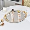 European Style Metal Storage Tray Oval Cake Tray Fruit Plate Jewelry Trays Ornament Crafts Dessert Plate Dim Sum Dish Snack Bowl