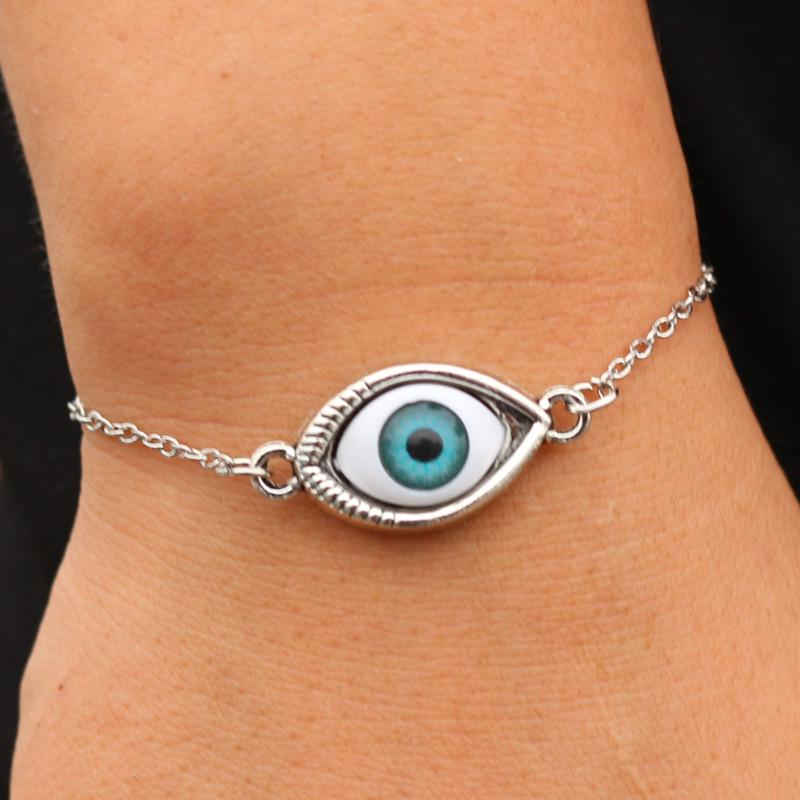 Charm Bracelets For Men Women Retro Zircon Link Chain Bracelet Bangle Cross Heart Handcuff Love Peace Eye Valentine's Day Gift