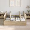 Cadre de lit de rangement vidaXL en Chêne Sonoma 160x200 cm 3335391