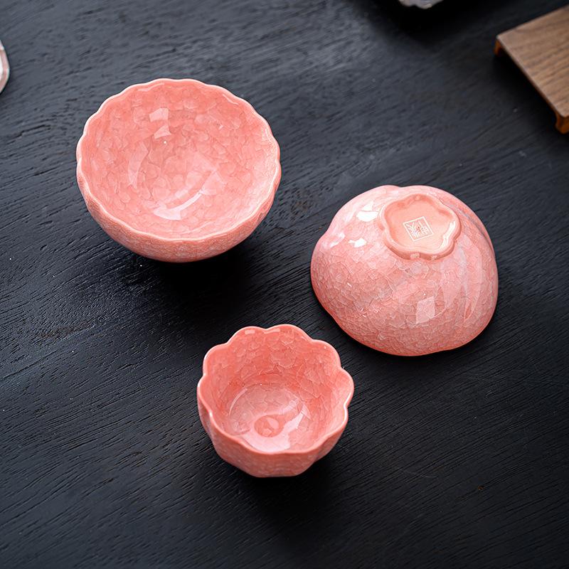 Household Master Cup Ge Kiln Powder Ice Crack Teacup Open Piece Can Raise Tea Cup High-end Kung Fu Tea Set Tea Cup