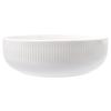 Light Luxury High-End Sense Solid Color Ceramic Deep Plate Household Vegetable Plate Design Sense Vertical Pattern Plate Versatile Large Plate Kitchen