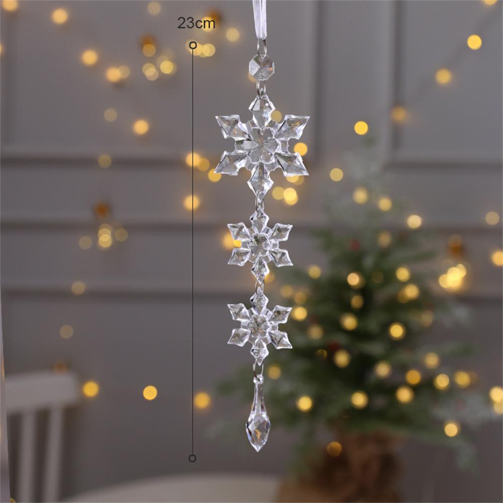 2026 Christmas Snowflake Christmas Decorations Three-dimensional Snowflake Hanging Ornaments Christmas Tree Pendant