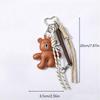 Yogodlns Faux Leather Bear Mini Backpack Hanging Handbag Pendant Bag Pendant Bags Accessories