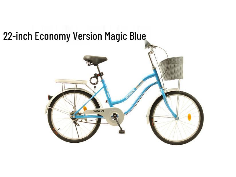 22-inch Unisex Bicycle for Commuting and Student Use - Lightweight, Medium and Large Sizes, Suitable for Cycling